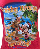 Disney Parks Women's Cruising Through The Holidays Red Shirt Size Medium