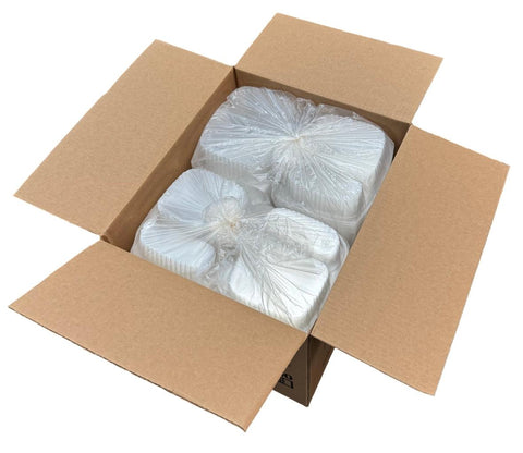 220 Pactiv YCI8-5420-0000 Clear Take Out Deli Container Base 2 Compartment 48 OZ