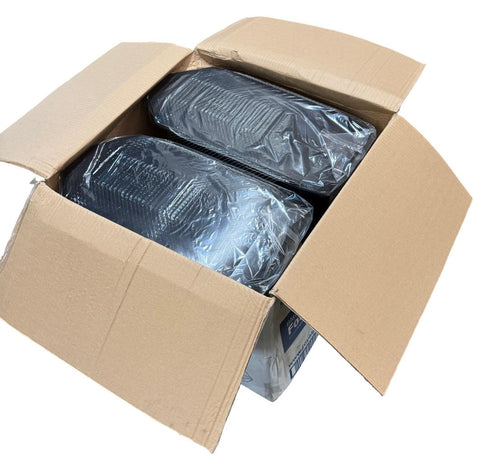 Royal FTB5BK Black Folded Takeout Box #5 8-1/2" X 8-1/2" X 2-1/2" 140 Count