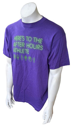 Puma Men's Here's To The After Hours Athlete Graphic Purple Shirt Size Large