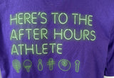 Puma Men's Here's To The After Hours Athlete Graphic Purple Shirt Size Large