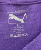 Puma Men's Here's To The After Hours Athlete Graphic Purple Shirt Size Large