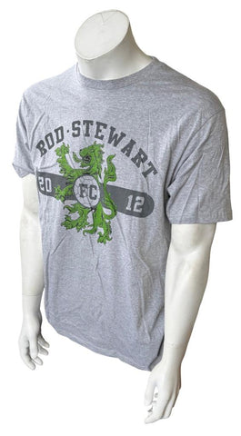 Tultex Men's Rod Stewart FC 2012 Graphic Gray Short Sleeve Shirt Size Large