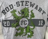 Tultex Men's Rod Stewart FC 2012 Graphic Gray Short Sleeve Shirt Size Large