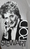 Gildan Men's Rod Stewart Tour 2012 Graphic Gray Short Sleeve Shirt Size Large