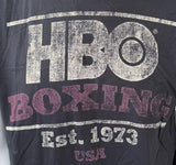 Bay Island Men's HBO Boxing Est. 1973 USA Black Short Sleeve Shirt Size Large