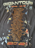Anvil Men's Megadeth Gigantour Tour 2012 Black Short Sleeve Shirt Size Large