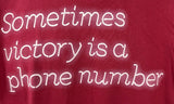 Puma Men's Sometimes Victory Is A Phone Number Red Short Sleeve Shirt Size Large