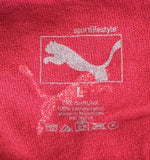 Puma Men's Sometimes Victory Is A Phone Number Red Short Sleeve Shirt Size Large