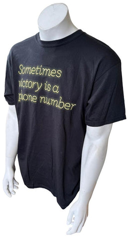Puma Men's Sometimes Victory Is A Phone Number Black Shirt Size Large