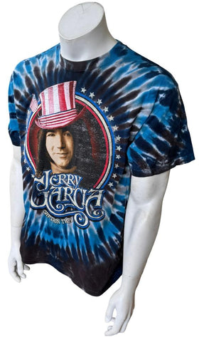 Gildan Men's Jerry Garcia Captain Trips Tie Dye Short Sleeve Shirt Size Large