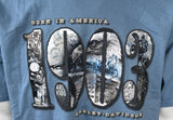 Harley Davidson Men's Born In America 1903 Blue Short Sleeve Shirt Size Large