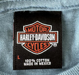 Harley Davidson Men's Born In America 1903 Blue Short Sleeve Shirt Size Large