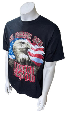 Gildan Men's Lynyrd Skynyrd Let Freedom Ring 2010 Tour Black Shirt Size Large
