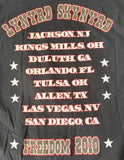 Gildan Men's Lynyrd Skynyrd Let Freedom Ring 2010 Tour Black Shirt Size Large