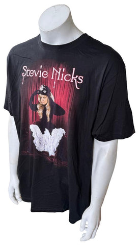 Ten Men's Stevie Nicks Live In Concert Black Short Sleeve Shirt Size 2XL