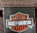 Harley Davidson Men's Mountain Range Graphic Brown Short Sleeve Shirt Size Large
