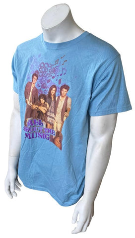 Anvil Men's Camp Rock Live 2010 Tour Blue Short Sleeve Shirt Size Large