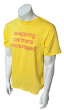 Puma Men's Swapping Partners Encouraged Yellow Short Sleeve Shirt Size Medium
