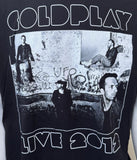 Anvil Men's Coldplay Live 2012 Tour Graphic Black Short Sleeve Shirt Size Large