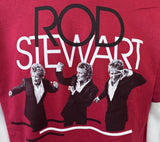 Gildan Men's Rod Stewart Dancing Graphic Red Short Sleeve Shirt Size Large