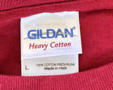 Gildan Men's Rod Stewart Dancing Graphic Red Short Sleeve Shirt Size Large