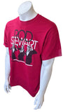 Gildan Men's Rod Stewart Dancing Graphic Red Short Sleeve Shirt Size Large