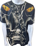 WWE Men's Randy Orton RKO Gas Mask Black Short Sleeve Shirt Size 2XL