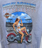 Murina Men's Harley Davidson Motorcycle Baseball Graphic Gray Shirt Size 3XL