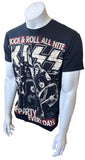 Gildan Men's Kiss Rock & Roll All Nite & Party Every Day Black Shirt Size M