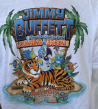 Anvil Jimmy Buffet Lounging At The Lagoon Tour 2012 Detroit White Shirt Size L