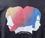 Anvil Men's Flight Of The Conchords Heads Graphic Black Shirt Size Large