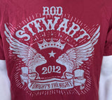 Anvil Men's Rod Stewart Tonight's The Night 2012 Graphic Red Shirt Size Large