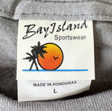 Bay Island Men's Kiss Love Gun Graphic Gray Short Sleeve Shirt Size Large