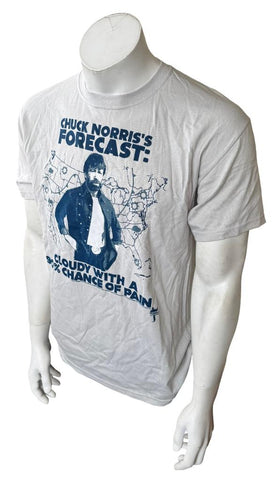M&O Knits Men's Chuck Norris's Forecast Cloudy With A 90% Chance Of Pain Shirt M
