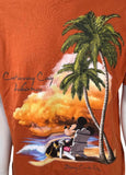 Disney Cruise Line Men's Castaway Cay Bahamas Orange Short Sleeve Shirt Size L