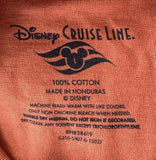 Disney Cruise Line Men's Castaway Cay Bahamas Orange Short Sleeve Shirt Size L