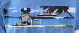 Anvil Men's Disney Castaway Cay Bahamas Mickey In Paradise Blue Shirt Size Large