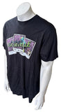Margaritaville Men's Here We Are 25 Years Of Summer Graphic Black Shirt Size L