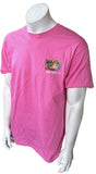 Anvil Men's Ron Jon Surf Shop Cocoa Beach Florida Graphic Pink Shirt Size Large