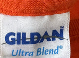 Gildan Men's La Nova Pizzeria Italia Graphic Orange Short Sleeve Shirt Size XL