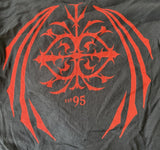 Gildan Men's Creed Est 95 Graphic Black Short Sleeve Shirt Size Small