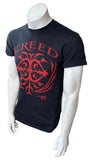 Gildan Men's Creed Est 95 Graphic Black Short Sleeve Shirt Size Small