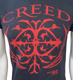 Gildan Men's Creed Est 95 Graphic Black Short Sleeve Shirt Size Small