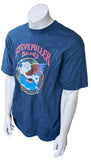 Alstyle Men's Steve Miller Band Pegasus Navy Short Sleeve Shirt Size Large