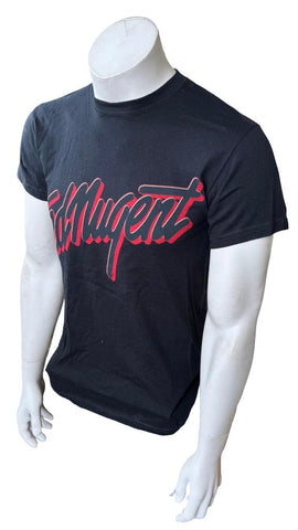 Gildan Men's Ted Nugent Graphic Black Short Sleeve Shirt Size Small
