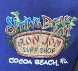 Anvil Men's Ron Jon Surf Shop Spring Break 2011 Cocoa Beach Blue Shirt Size S