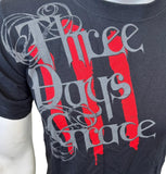 Anvil Men's Three Days Grace Graphic Black Short Sleeve Shirt Size Small