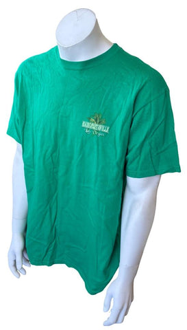 Margaritaville Men's Las Vegas Graphic Green Short Sleeve Shirt Size Large