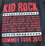 Gildan Men's Kid Rock Summer Tour 2013 Black Short Sleeve Shirt Size X-Large